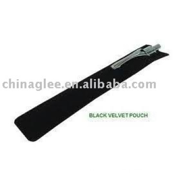 Hot sales stock item black velvet pen pouch